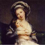 Self portrait in a Turban with Julie, Elisabeth Louise Viegg-Le Brun